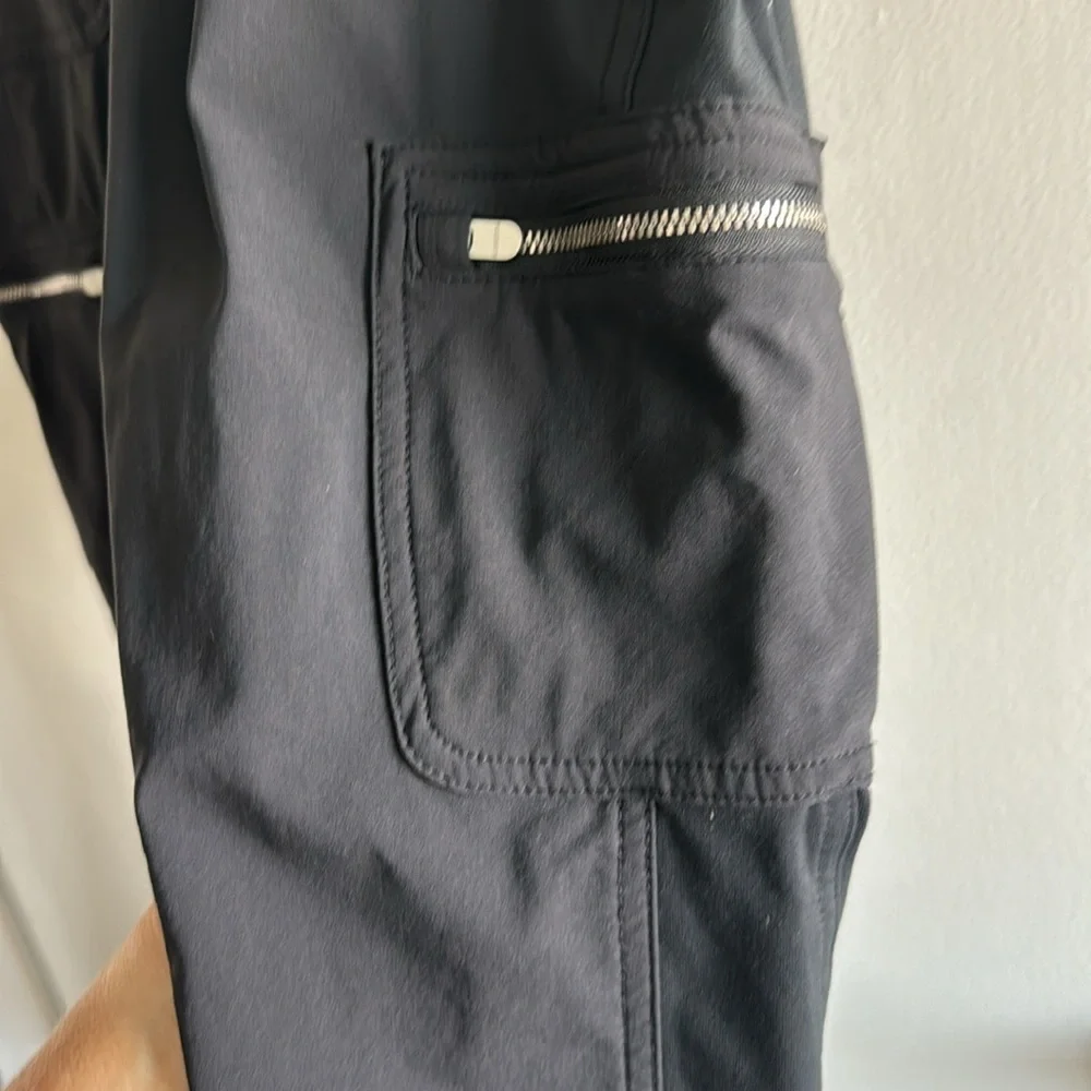 Black stretch cargo pants 10p - Picture 4 of 5
